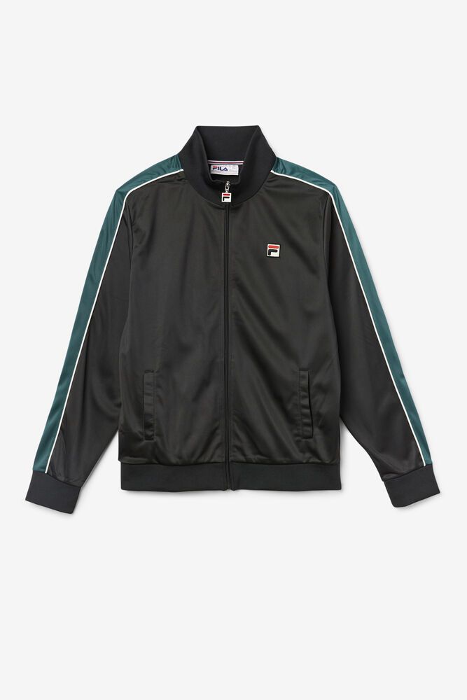 Fila Jacket Mens Black Wicks Track - Ireland 65930-HYEM